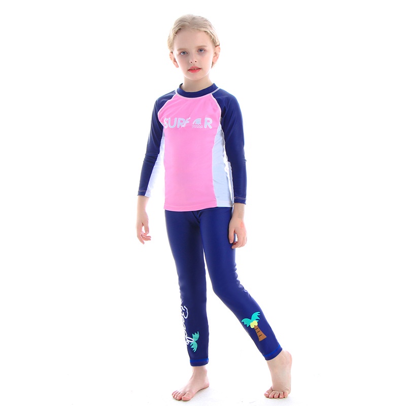 Đồ bơi cho bé gái, bé trai tay dài quần dài chống nắng cao cấp BG44