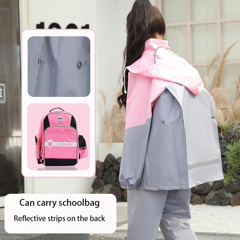 Bộ Áo Mưa Chống Thấm Nước Kèm Quần Dành Cho Bé Trai Và Bé Gái