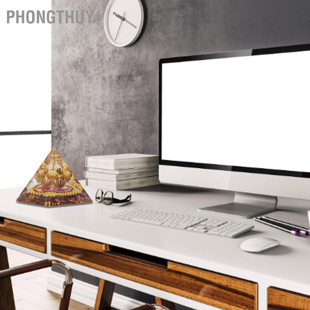 Đá Pha Lê Kim tự tháp 5cm Cân bằng năng lượng Để Bàn Trang trí Nhà cửa văn phòng