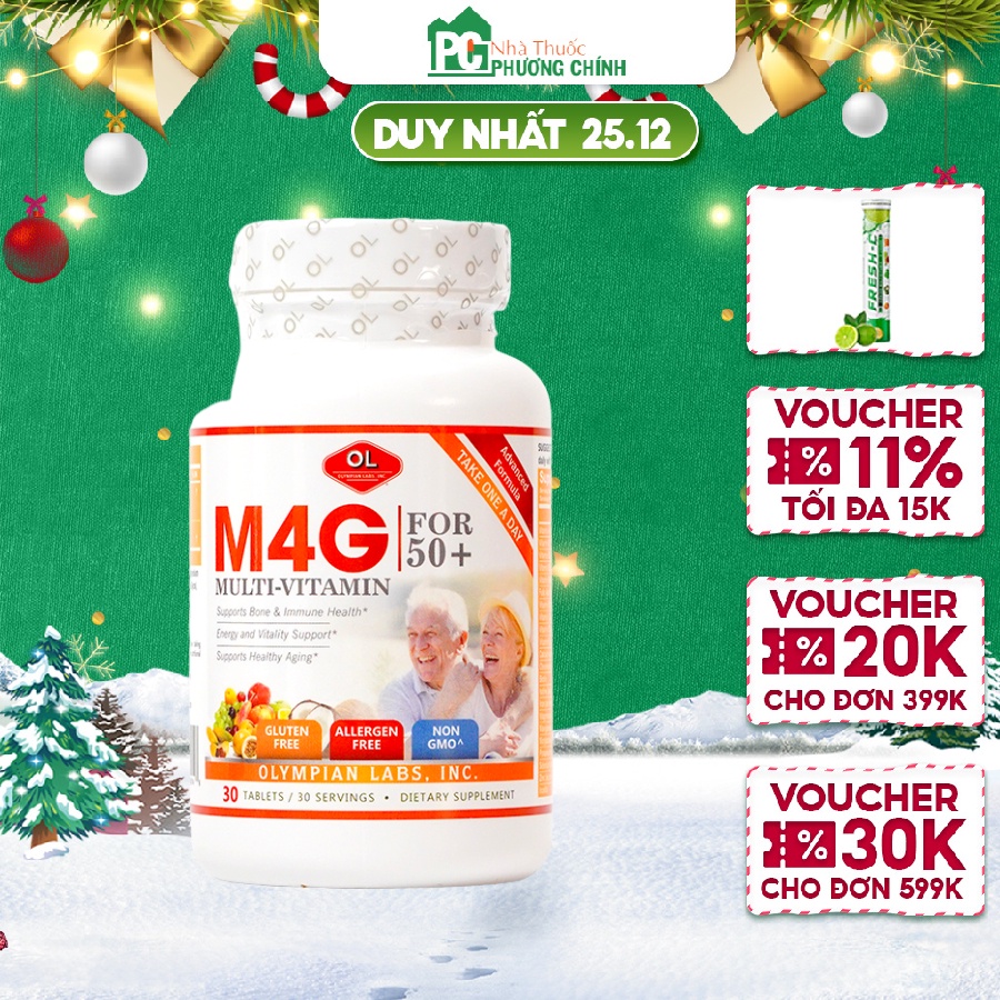 Vitamin Tổng Hợp Cho Người Già M4G Multi Vitamin For 50+ Olympian Labs - Bổ Sung Vitamin Và Khoáng Chất
