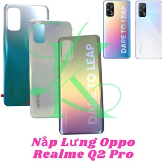 Nắp lưng Realme Q2 pro xanh , trắng , ngũ sắc