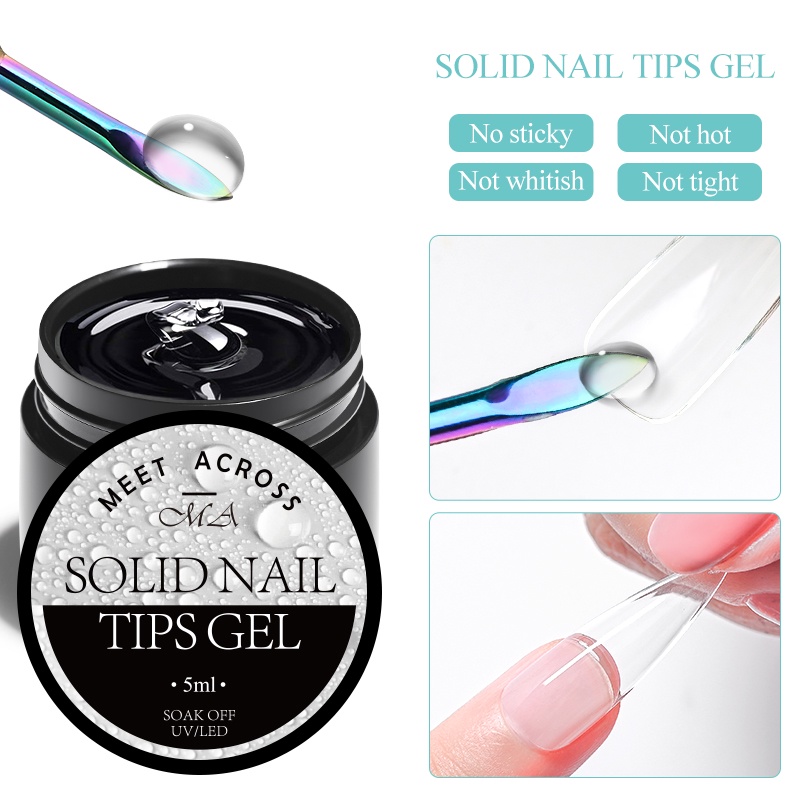 Gel Đắp Nối Móng Tay MTSSII MEET ACROSS Rắn Acrylic UV Trong Suốt Chuyên Dụng 7ml