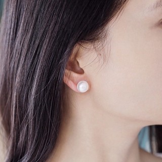 Bông tai hạt nụ lisa kim trai nước ngọt size 11-12 li chốt bạc s925