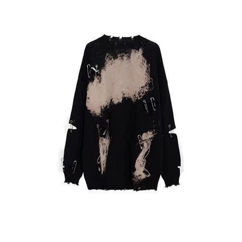 Áo Sweater Y2k Họa Tiết Màu Nhuộm Phong Cách Retro Mỹ 2022 Cho Nam Và Nữ