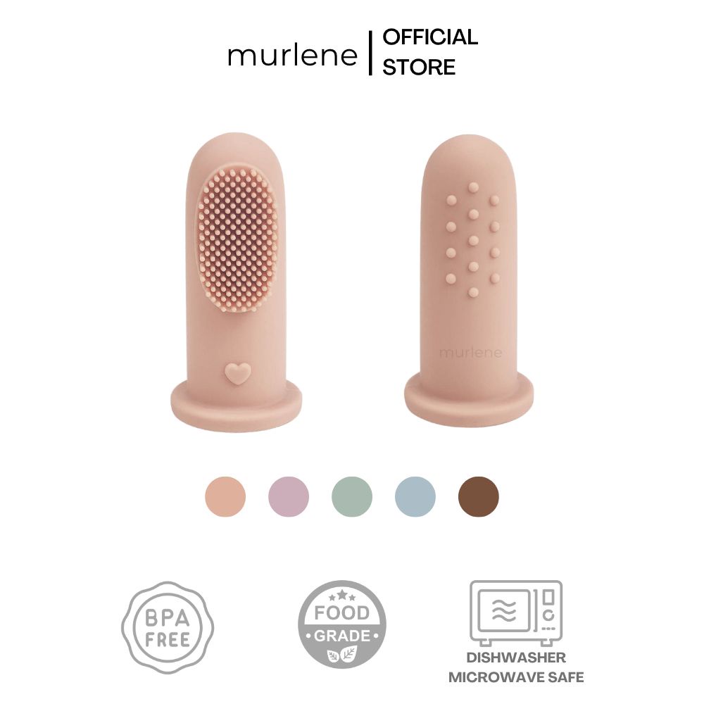 Murlene - Bàn chải xỏ ngón silicone cao cấp mềm mại cho bé