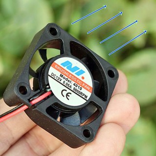 Quạt tản nhiệt mini dc 12v 24v 0.1a 4010 40mm cho máy in 3d kèm 2 pin