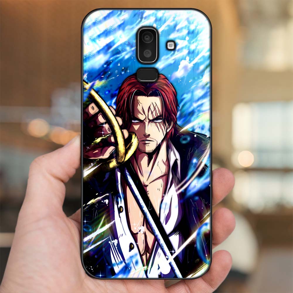 Ốp lưng Samsung J8 viền đen in hình Shanks One Piece Đảo Hải Tặc