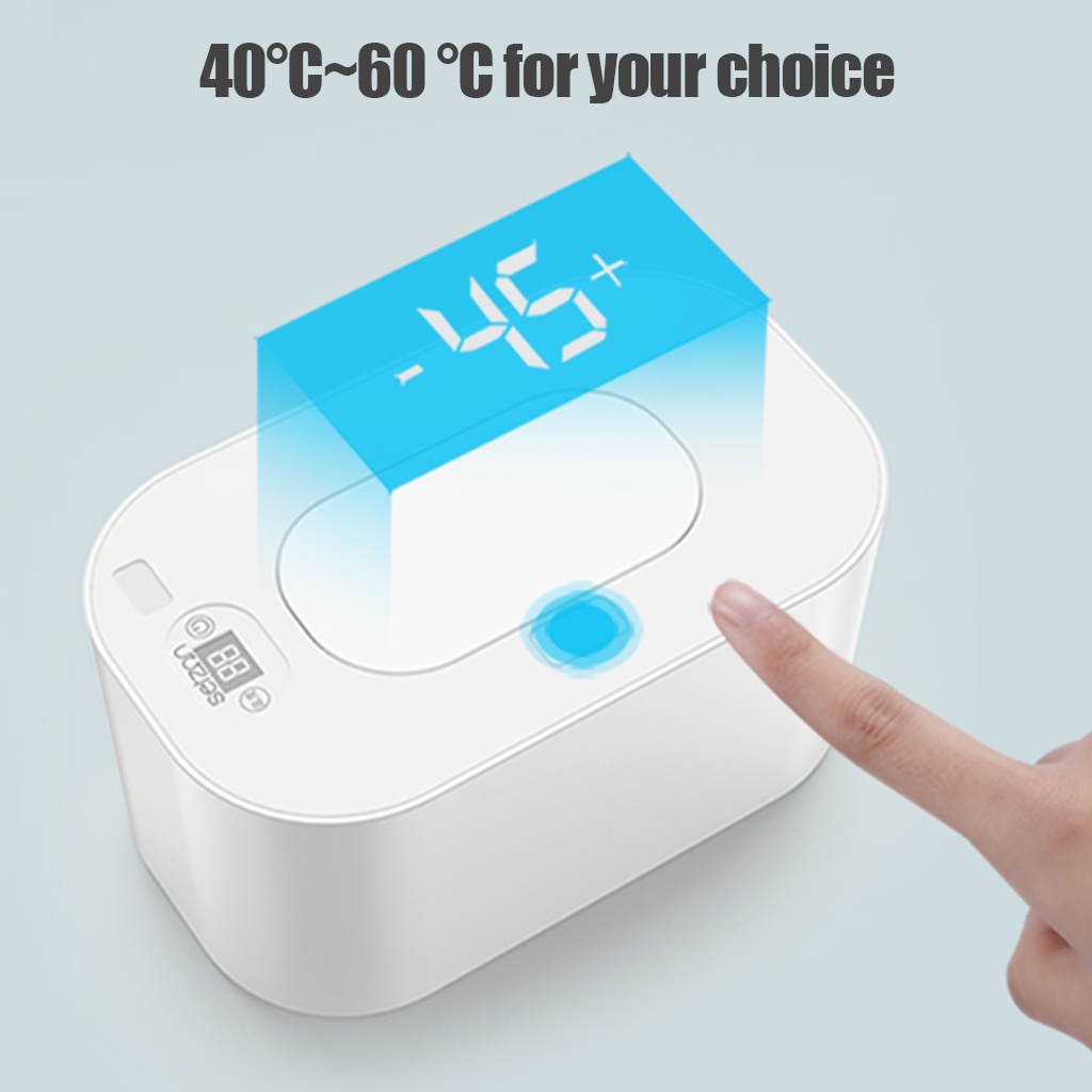 Máy ủ làm ấm khăn ướt cho bé, làm ấm khăn khô, có đèn LED hiển thị và điều chỉnh nhiệt độ, hộp làm ấm khăn ướt