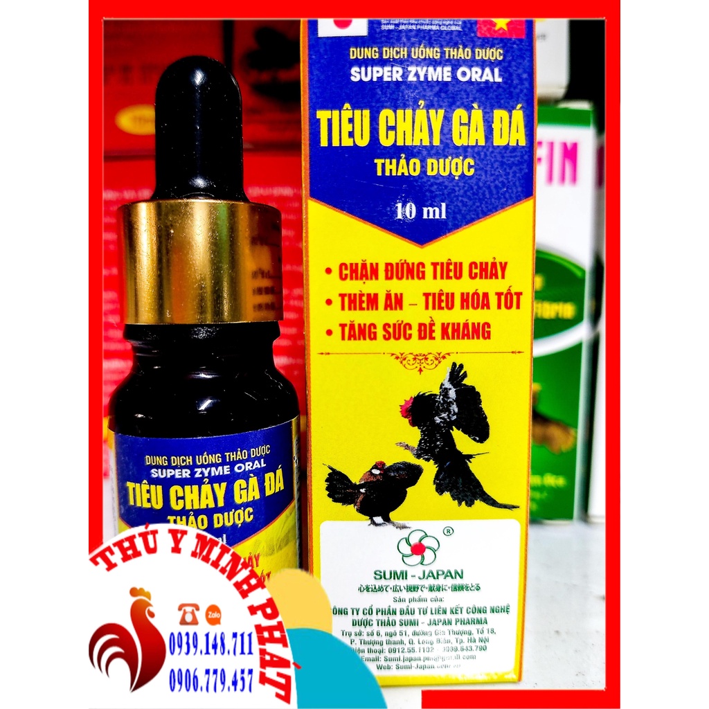 TIÊU CHẢY GÀ ĐÁ LỌ 10ML (CHẶN ĐỨNG TIÊU CHẢY CẤP)