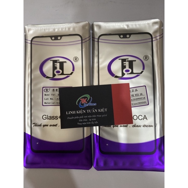 Kính liền keo Vivo V23 5G/ Mặt kính có keo OCA Vivo V23 5G ( Giá sỉ )