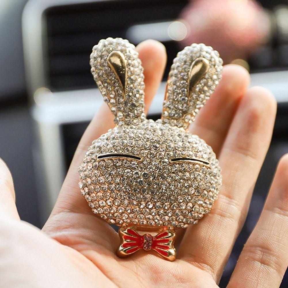 Btlimer Kẹp Khuếch Tán Hương Thơm Gắn Điều Hòa Xe Hơi Hình Thỏ Dễ Thương