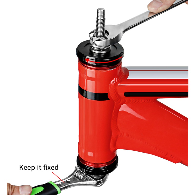 Bộ Dụng Cụ Sửa Chữa Xe Đạp 2 Trong 1 Gồm Cốc Và Giá Đỡ Dạng Nhấn Tiện Dụng