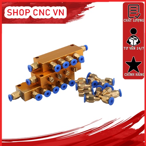 Bộ phận chia dầu sử dụng cho máy CNC đầu vào 6mm đầu ra 4mm chia 4 hoặc 5 đầu