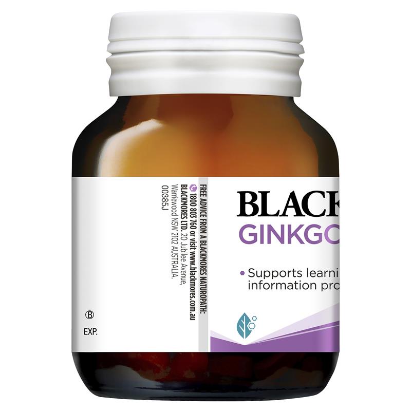 Viên uống hỗ trợ trí nhớ Blackmores Ginkgo Brahmi Memory Support 40 viên
