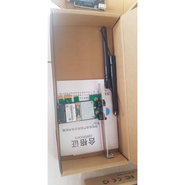 Card WiFi pc có Bluetooth angten dài dùng cho máy bàn, cắm vào là chay ngạy, new Box dùng đuọc cho cả Laptop