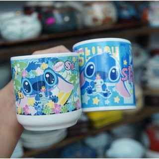 Bộ 2 ly sứ có quai nhân vật hoạt hình disney stitch - gốm sứ nhật bản