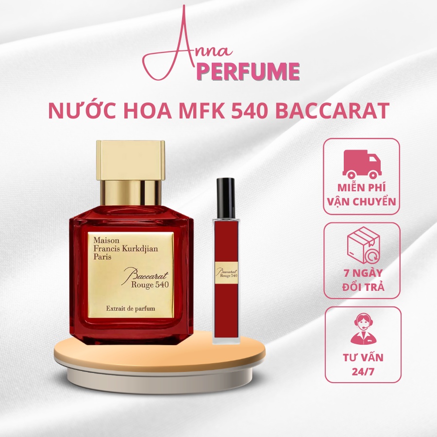 Nước hoa nam nữ MFK Baccarat 540 phong cách sang trọng cuốn hút, Mẫu thử nước hoa 10 ml, 20 ml - Anna Perfume