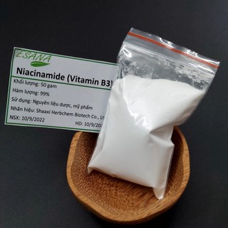 100g-500g Bột tinh khiết Niacinamide 99% cấp thực phẩm