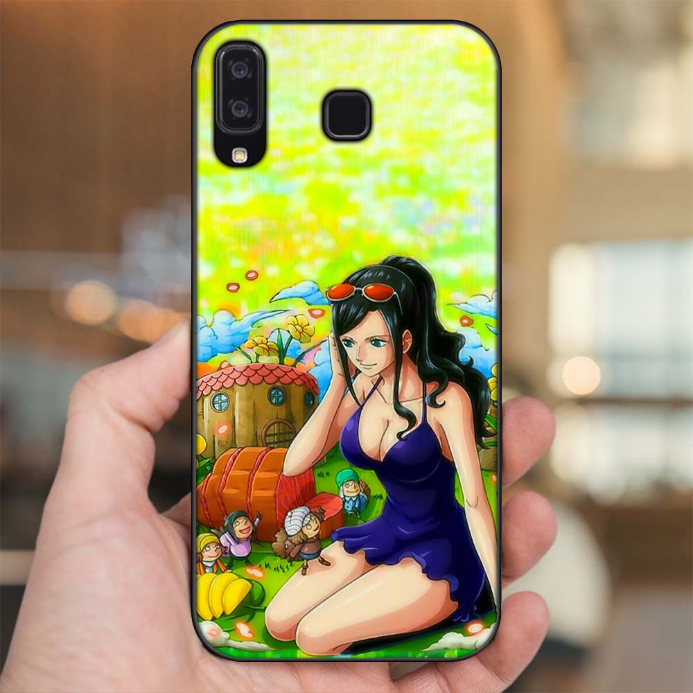 Ốp lưng Samsung A8 Star viền đen in hình Nico Robin One Piece Đảo Hải Tặc