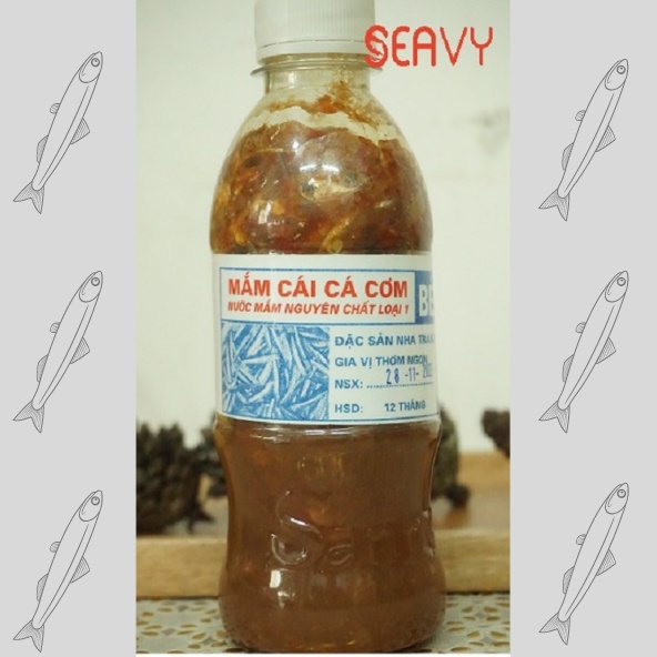 Mắm cái cá cơm Nha Trang nguyên con chế biến sẵn thơm nồng, chai 350 gram - Seavy