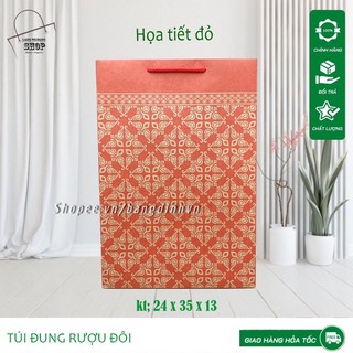 TÚI ĐỰNG RƯỢU ĐÔI ( COMBO 10 TÚI ) TÚI GIẤY QUÀ