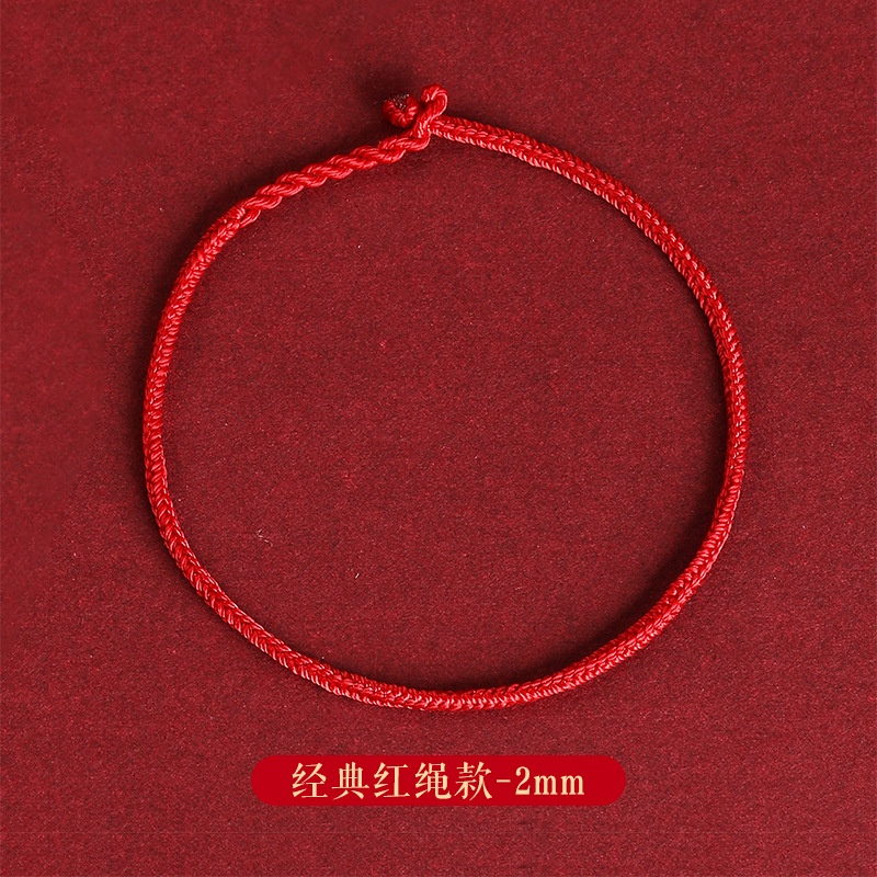 Vòng Tay Dây Bện Màu Đỏ May Mắn Đơn Giản Cho Nữ