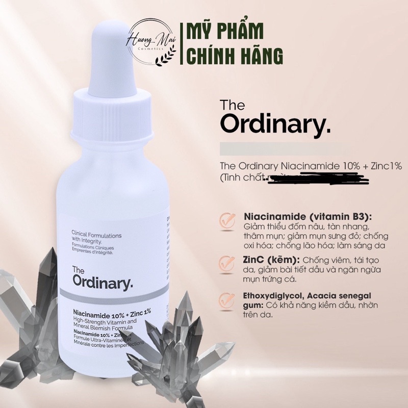 Bill Sephora Tinh chất The Ordinary Niacinamide 10% + Zinc 1% giảm mụn