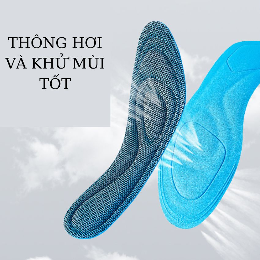 Lót Giày 3D Khử Mùi Kháng Khuẩn Êm Chân Dùng Cho Giày Nam Và Nữ Size Từ 35 Đến 44  SUNO STORE LG03