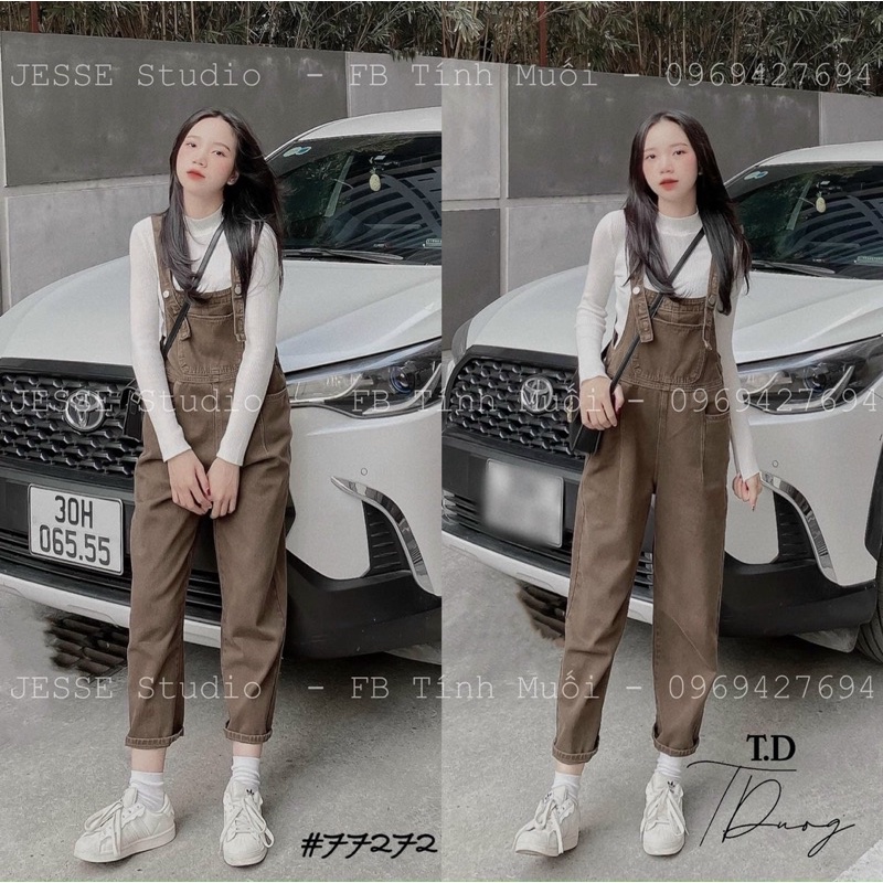 Quần Yếm Kaki Màu Nâu Siêu Xinh Hàng Cao Cấp