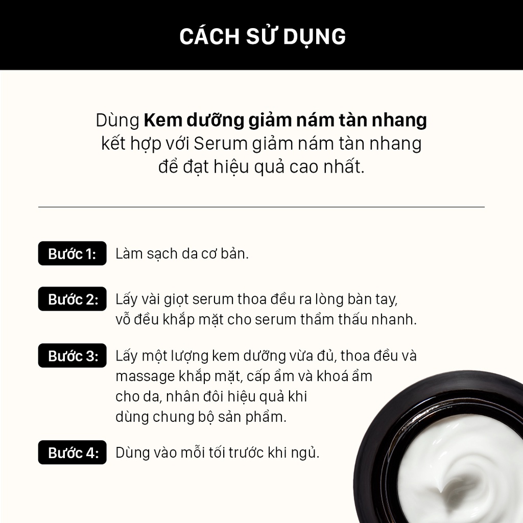 Combo Serum và Kem dưỡng giảm nám tàn nhang Dark Spot Eraser Narguerite