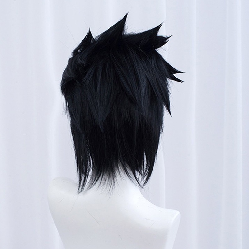 Bộ Tóc Giả Ngắn Màu Đen Hóa Trang Sasuke Uchiha Bằng Sợi Tổng Hợp Chịu Nhiệt Dành Cho Nam