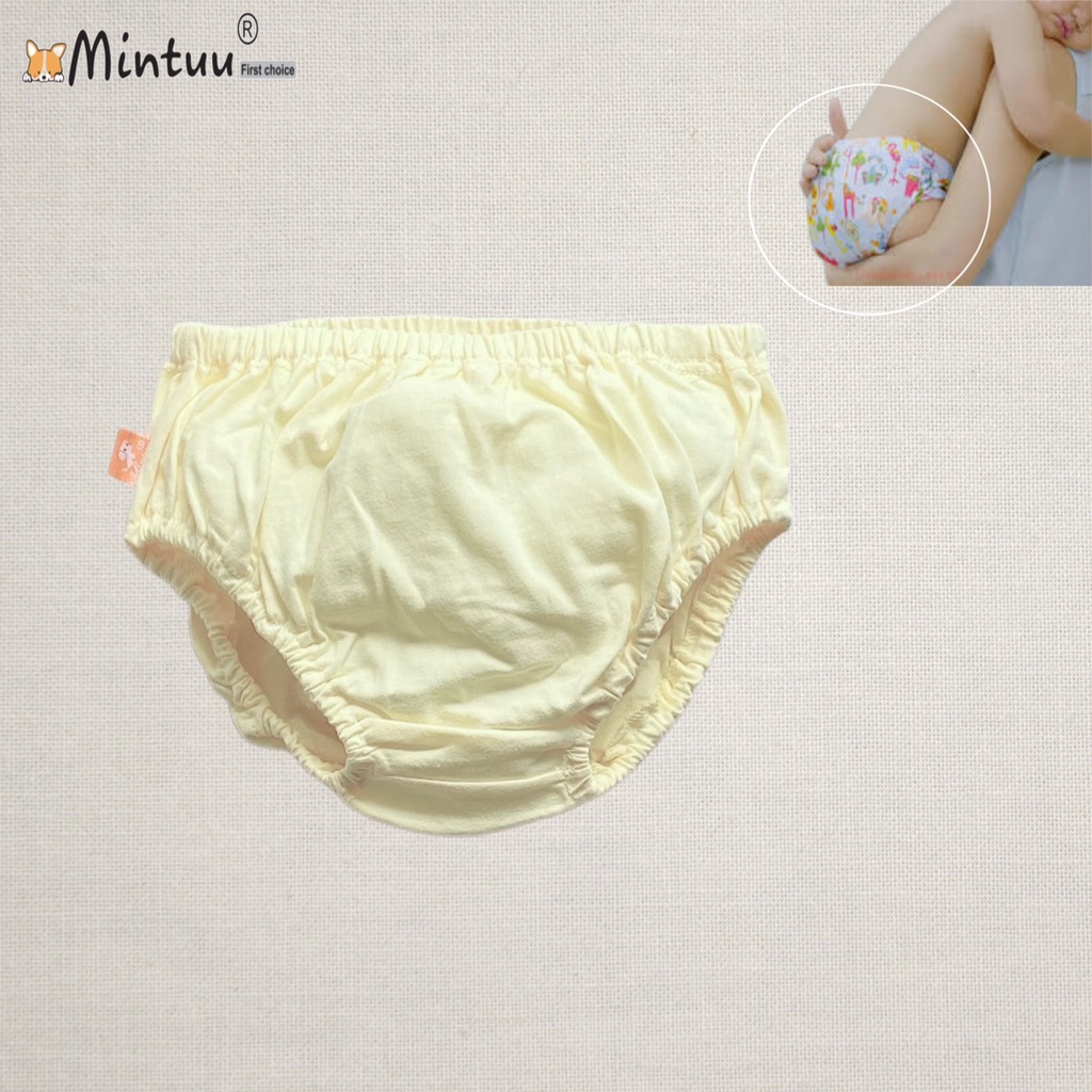 Set 2 quần đùi chíp cho bé, thương hiệu MINTUU, chất liệu vải 100% cotton