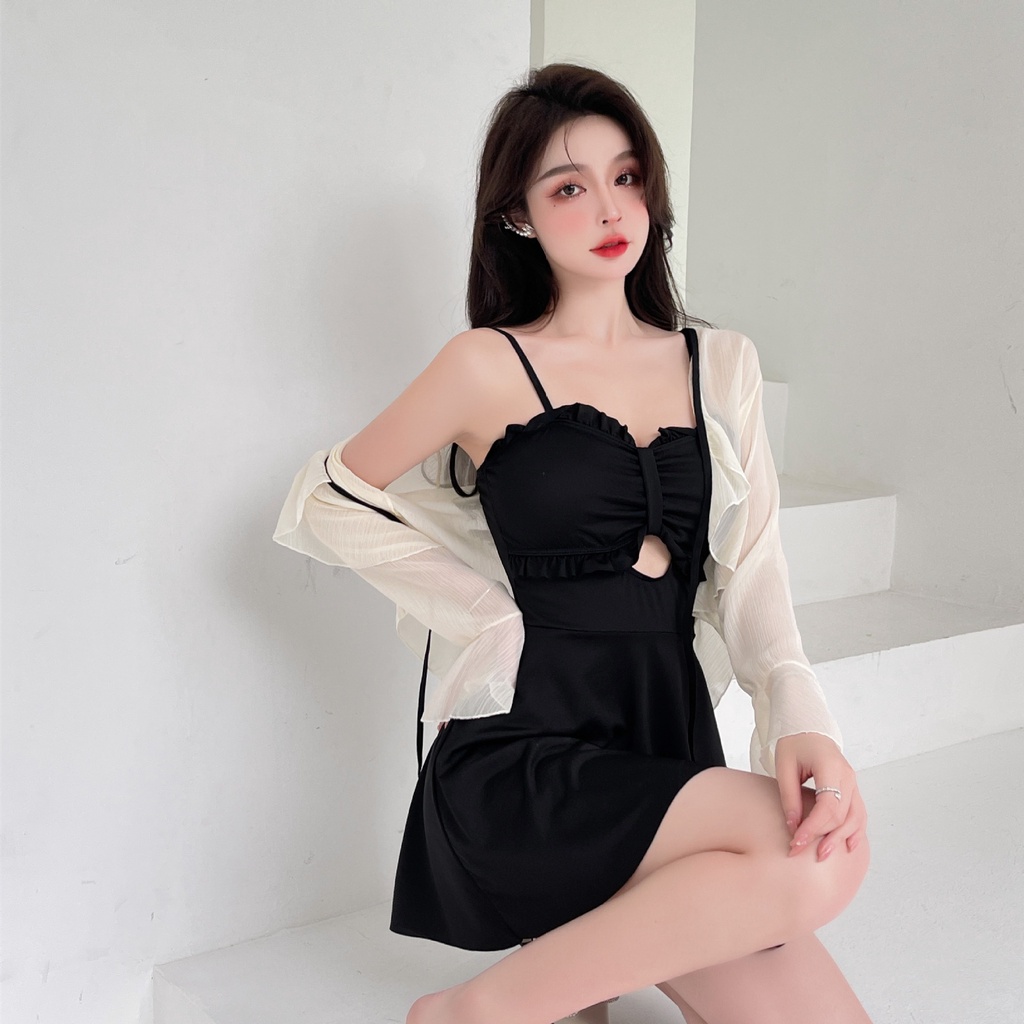 Đồ Bơi Một Mảnh Kiểu Váy Có Áo Che Mặt Dành Cho Nữ