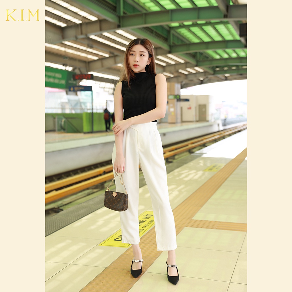 Set áo thun quần Baggy KIM Fashion Áo thun sát nách cổ 3 phân chất thun tăm thoáng mát Quần tuyết mưa co giãn tốt