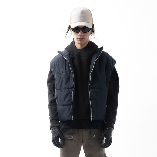 Áo phao gile DIMOIR Puffer Jacket khoác gió unisex nam nữ form boxy