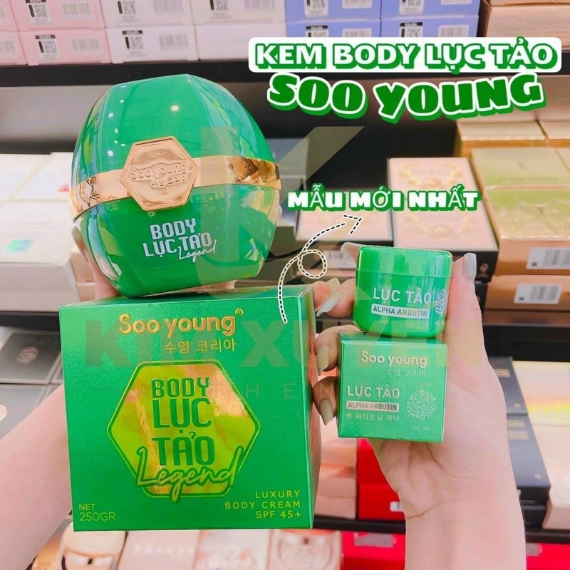 Kem body Lục Tảo Soo young 250gam mới