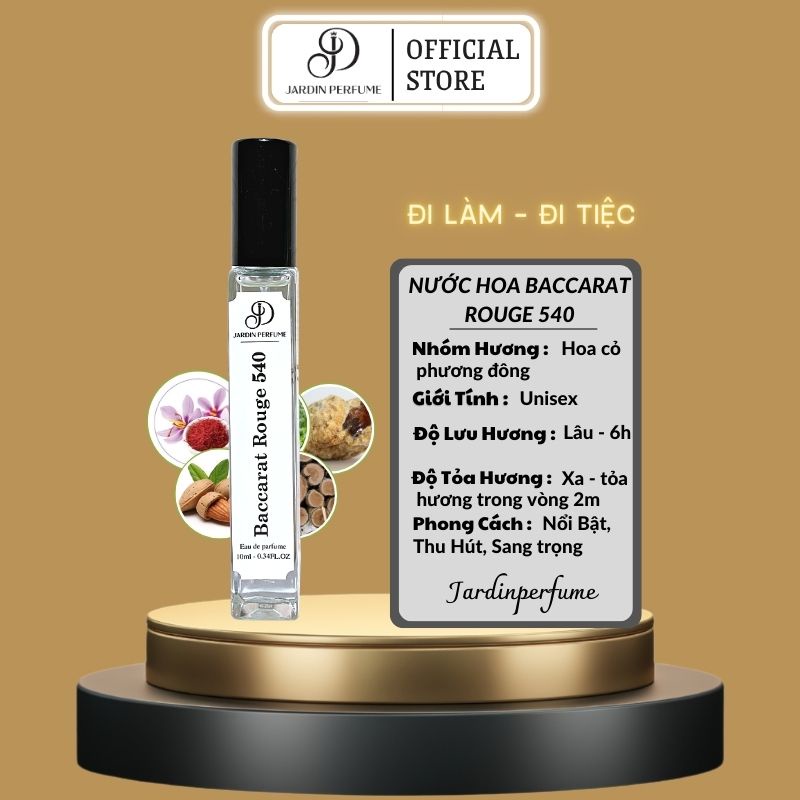 Nước Hoa Nữ GOOD GIRL - LA VIE EST BELLE - SCANDAL - VERY SEXY - BACCARAT ROUGE 540 10ML BY JARDIN PERFUME | BigBuy360 - bigbuy360.vn