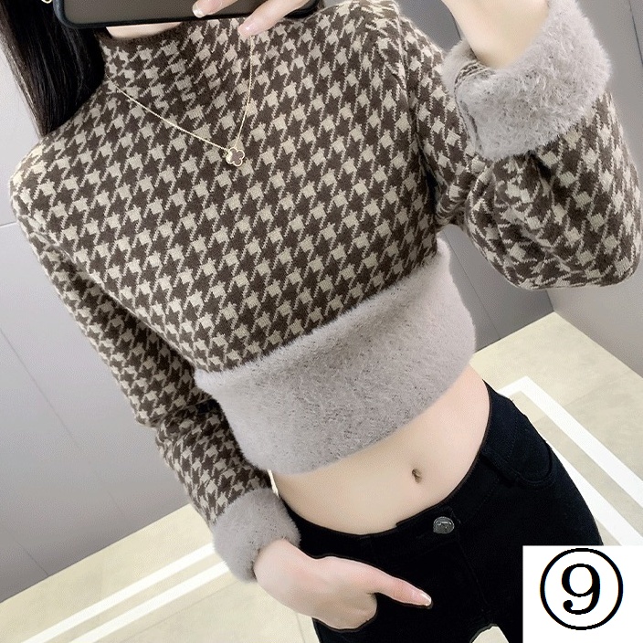Áo Sweater Lông Cừu Dày Dặn Ấm Áp Thời Trang Mùa Thu Đông Cho Nữ