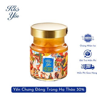 Yến chưng sẵn đông trùng hạ thảo phục hồi sức khỏe 10 hủ - KHẢ YẾN - Quà tặng kèm