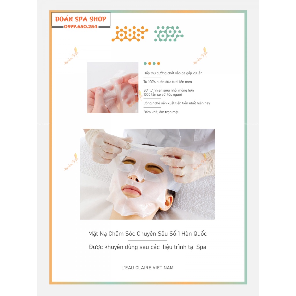 Mặt nạ phục hồi da, giảm sưng đỏ Leau Claire
