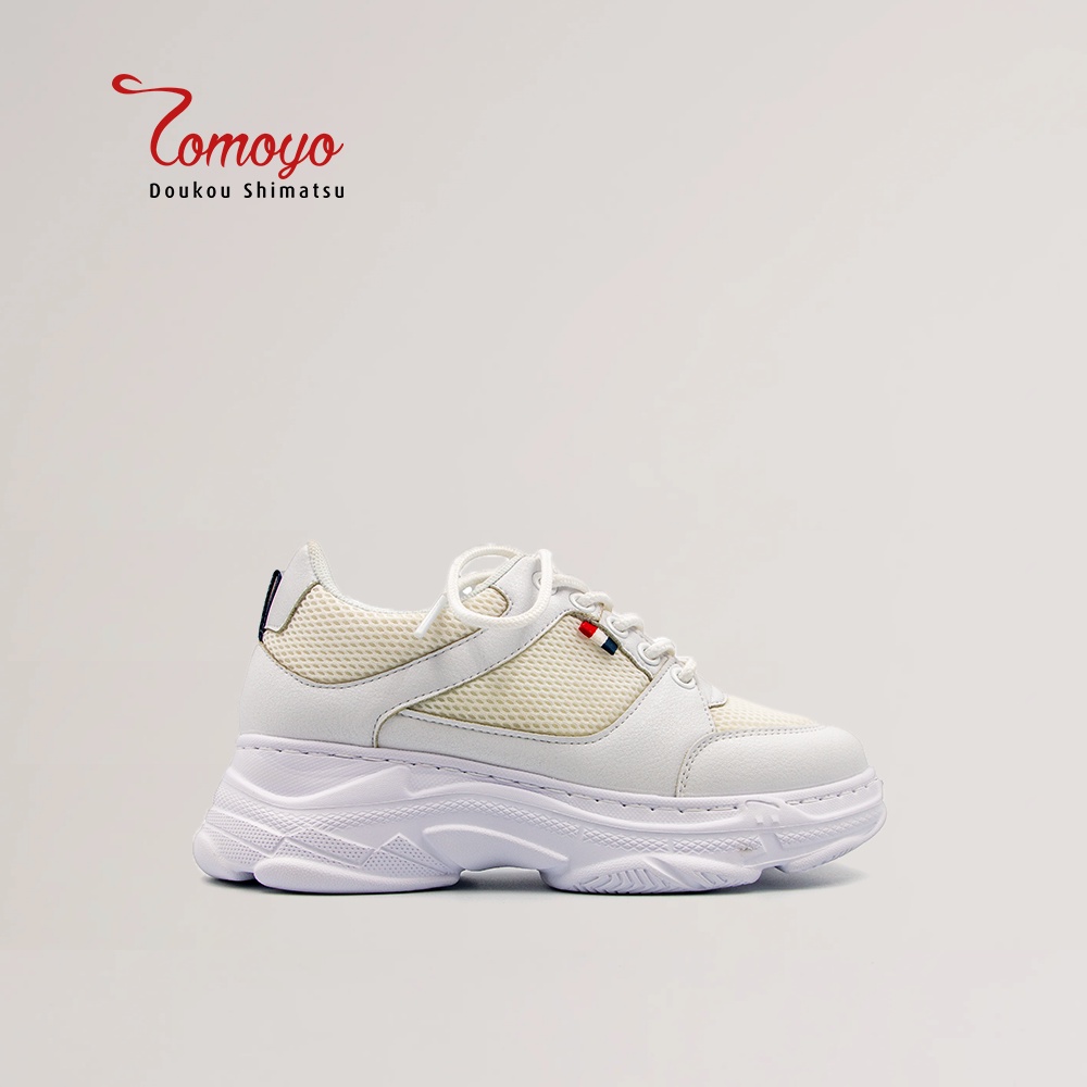 Giày Sneaker Nữ Đế Cao 7cm Da Microfiber Siêu Nhẹ Tomoyo TMW31307