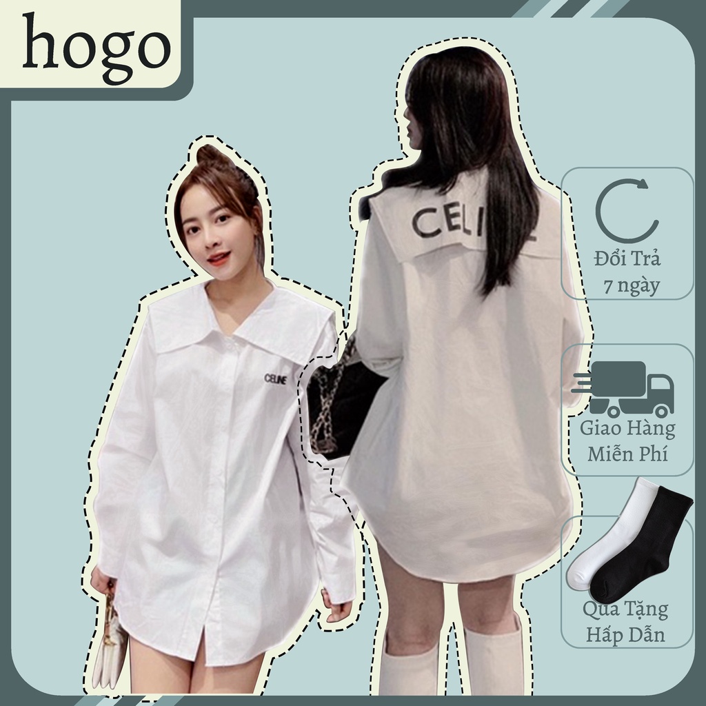Áo sơ mi trắng kiểu nữ dài tay form rộng phong cách ulzzang mẫu mới