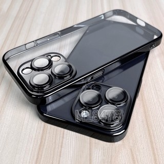 Ốp Điện Thoại Silicon Trong Suốt Chống Sốc Bảo Vệ Ống Kính Sang Trọng Cho iPhone 14 Plus 11 12 13 Pro Max X XS XR