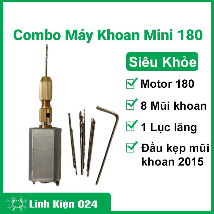 Combo máy khoan mini 180 5V Siêu Khỏe V1 Chất Lượng Tốt Nhất