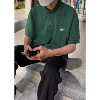 POLO RACING xanh lá - ÁO POLO mouse vải dày CHUỘT TRẮNG