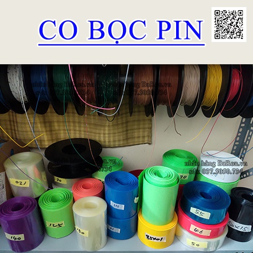 Màng co nhiệt bọc pin 18650 nhiều màu