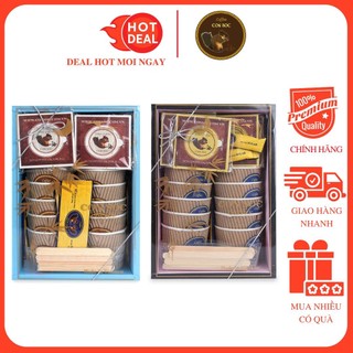 Cà phê con sóc phin lọc đen/sữa ly giấy hộp 100g