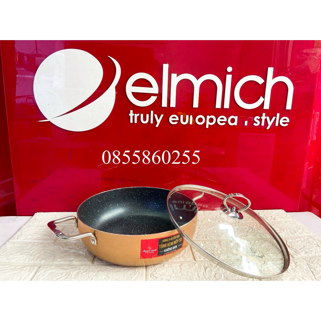 Nồi lẩu chống dính vân đá Smratcook 5552KMB chảo xào