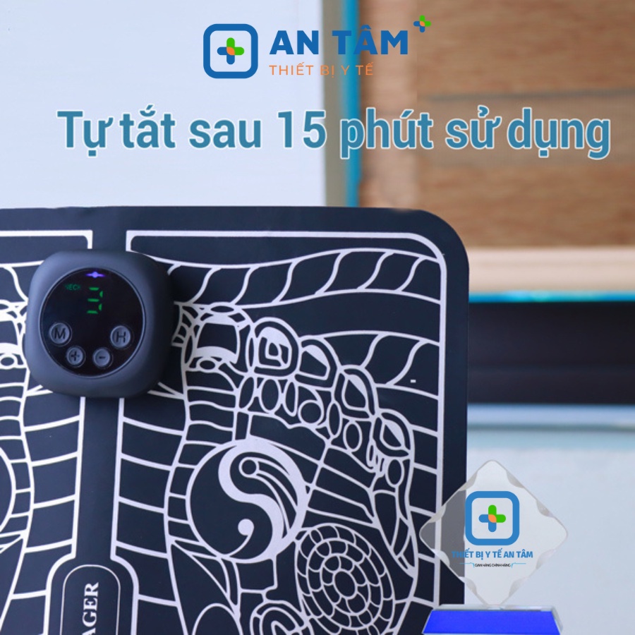 Máy massage chân xung điện EMS HM-C3, thảm mát xa chân xung điện 6 chế massage độ,9 cường độ xung điện