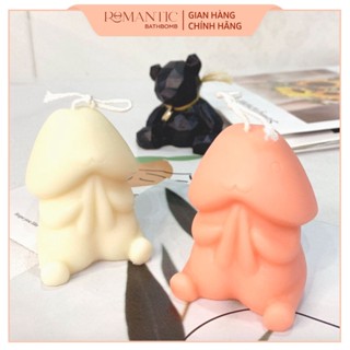 NẾN THƠM HANDMADE HÌNH CON CIU DỄ DƯƠNG, HÌNH CÂY XƯƠNG RỒNG LÀM QUÀ TẶNG, TRANG TRÍ, THƯ GIÃN – 70G KÈM HỘP